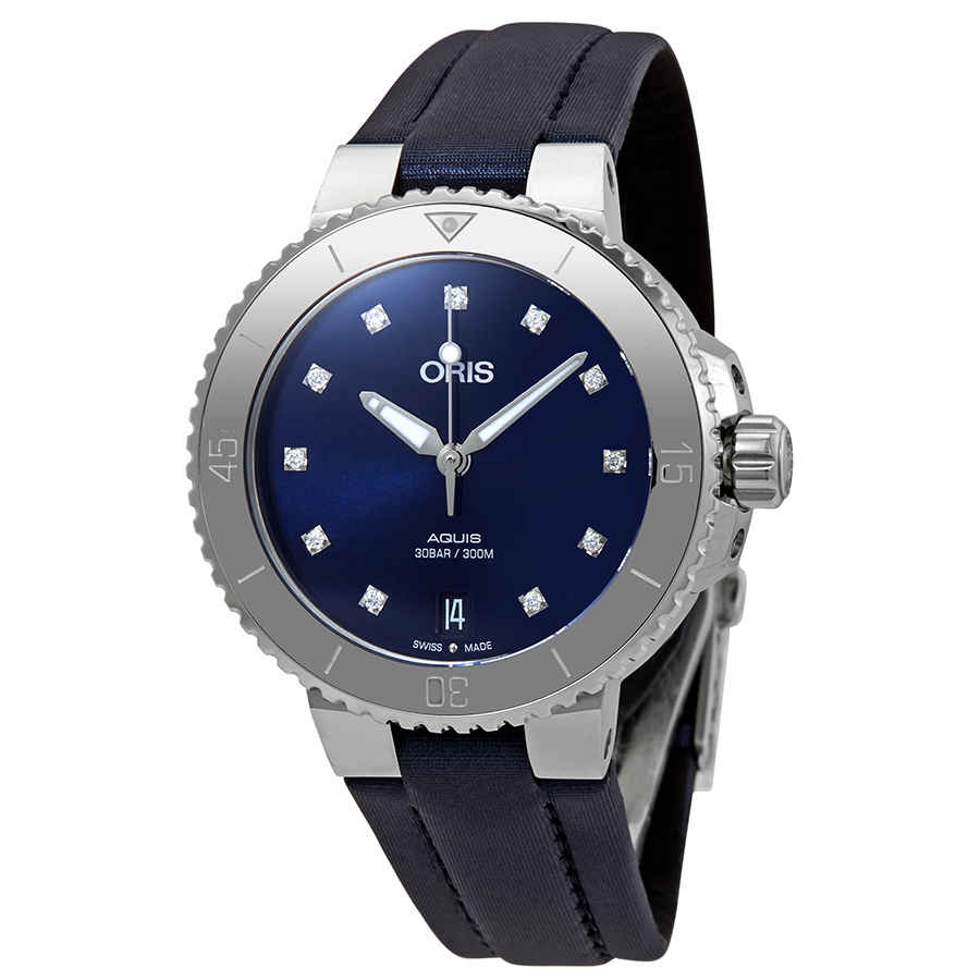 Oris Aquis Automatic Diamond Blue Dial Ladies Watch 01 733 7731 4195-07 5 18 46FC 1985$