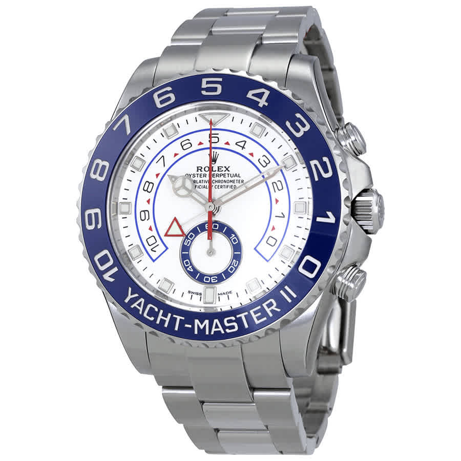 Rolex YachtMaster II White Dial Automatic Mens Watch 1166800002