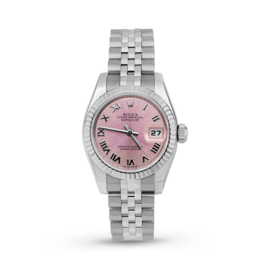 Preowned Rolex Datejust Automatic Chronometer Pink Dial Ladies Watch 179174 PRJ