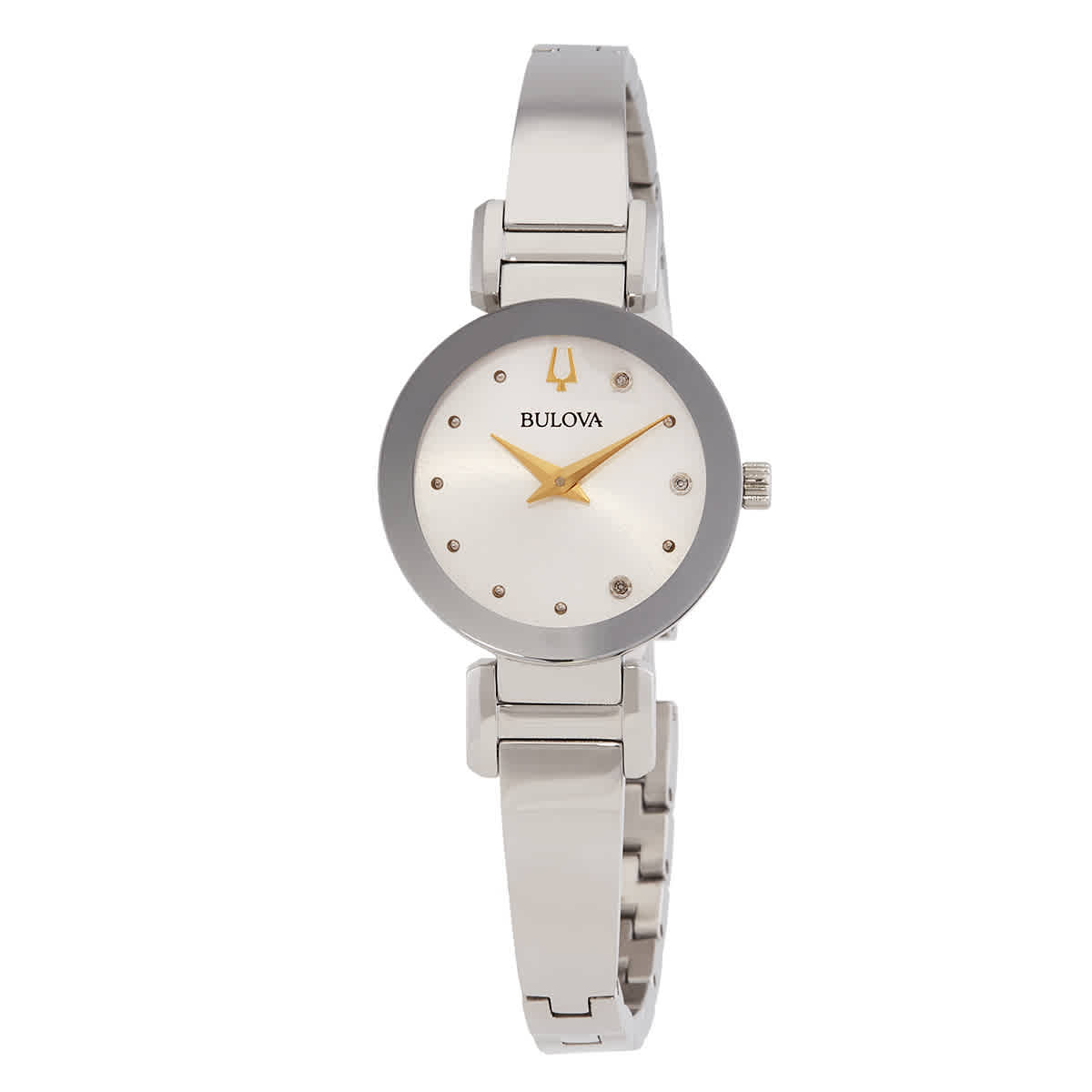 Bulova Modern Quartz Diamond Silver Dial Ladies Watch 96P241 219$