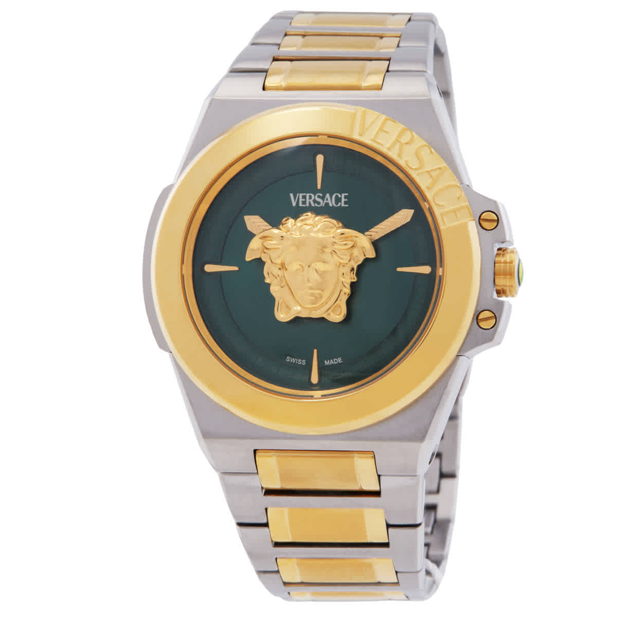 Versace Hera Quartz Green Dial Two-Tone Ladies Watch VE8D00524 465$