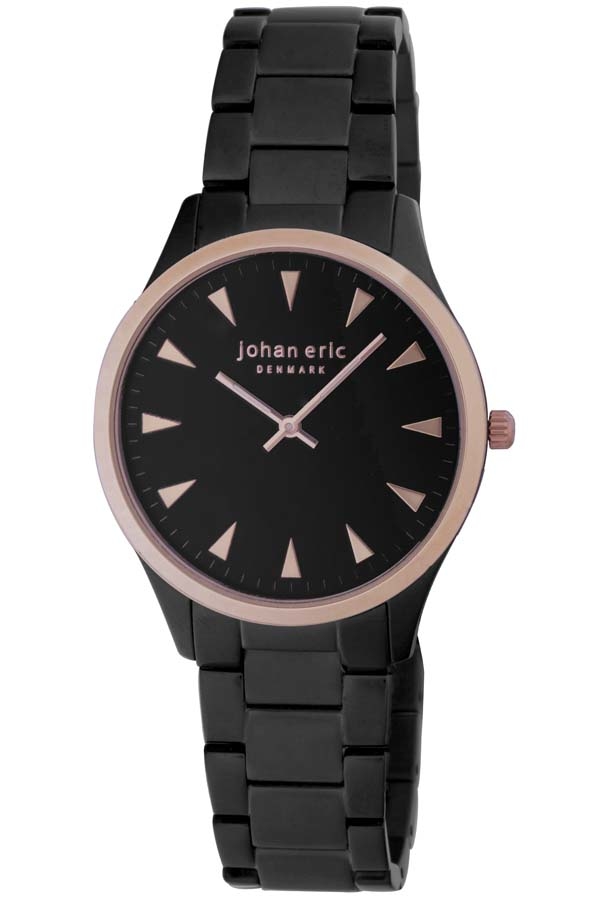 Johan Eric Helsingor Black and Rose Gold-tone Steel Bracelet Mens Watch JE9000-10-007B 169$