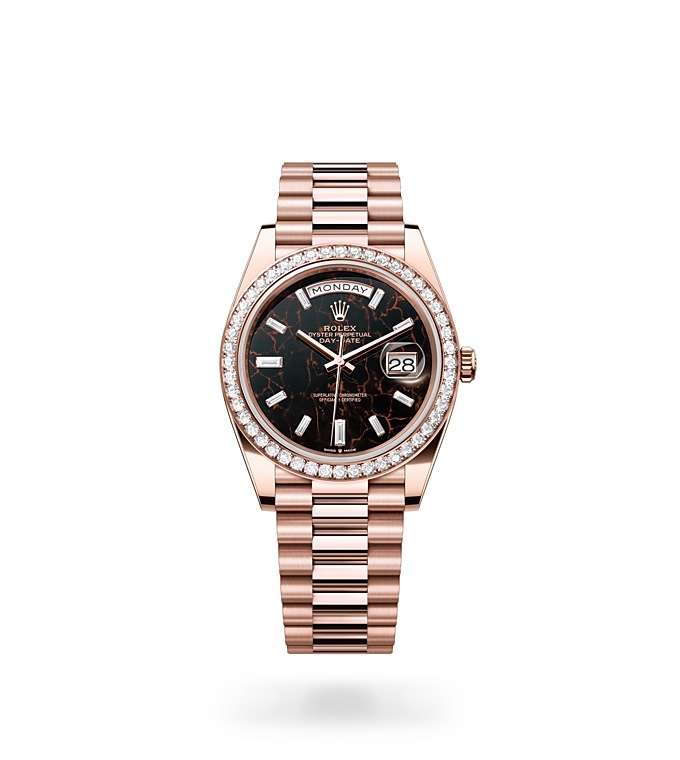 Rolex DayDate 40 Eisenkiesel Baguette Automatic Diamond Mens Watch M228345RBR0016