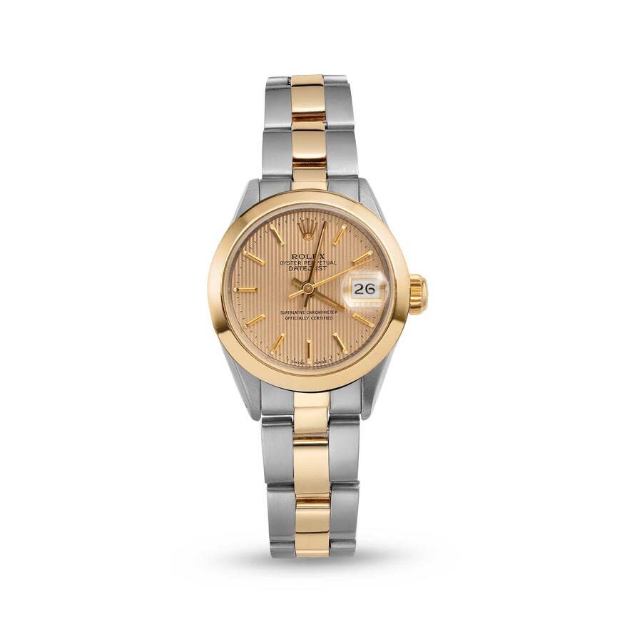 Preowned Rolex Datejust Automatic Champagne Dial Ladies Watch 69163 CSO