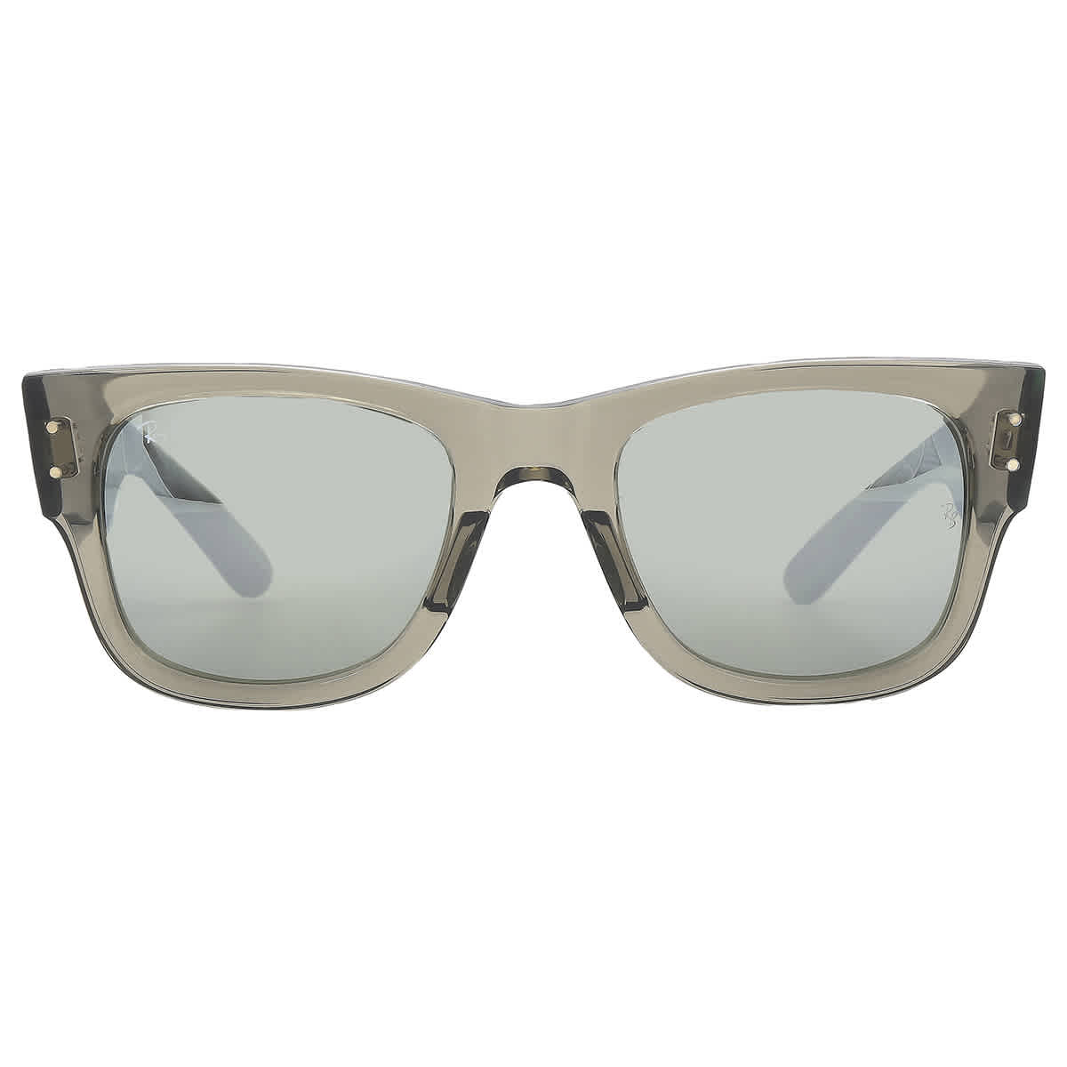 Ray Ban Mega Wayfarer Silver Mirror Square Unisex Sunglasses RB0840S 66355C 51