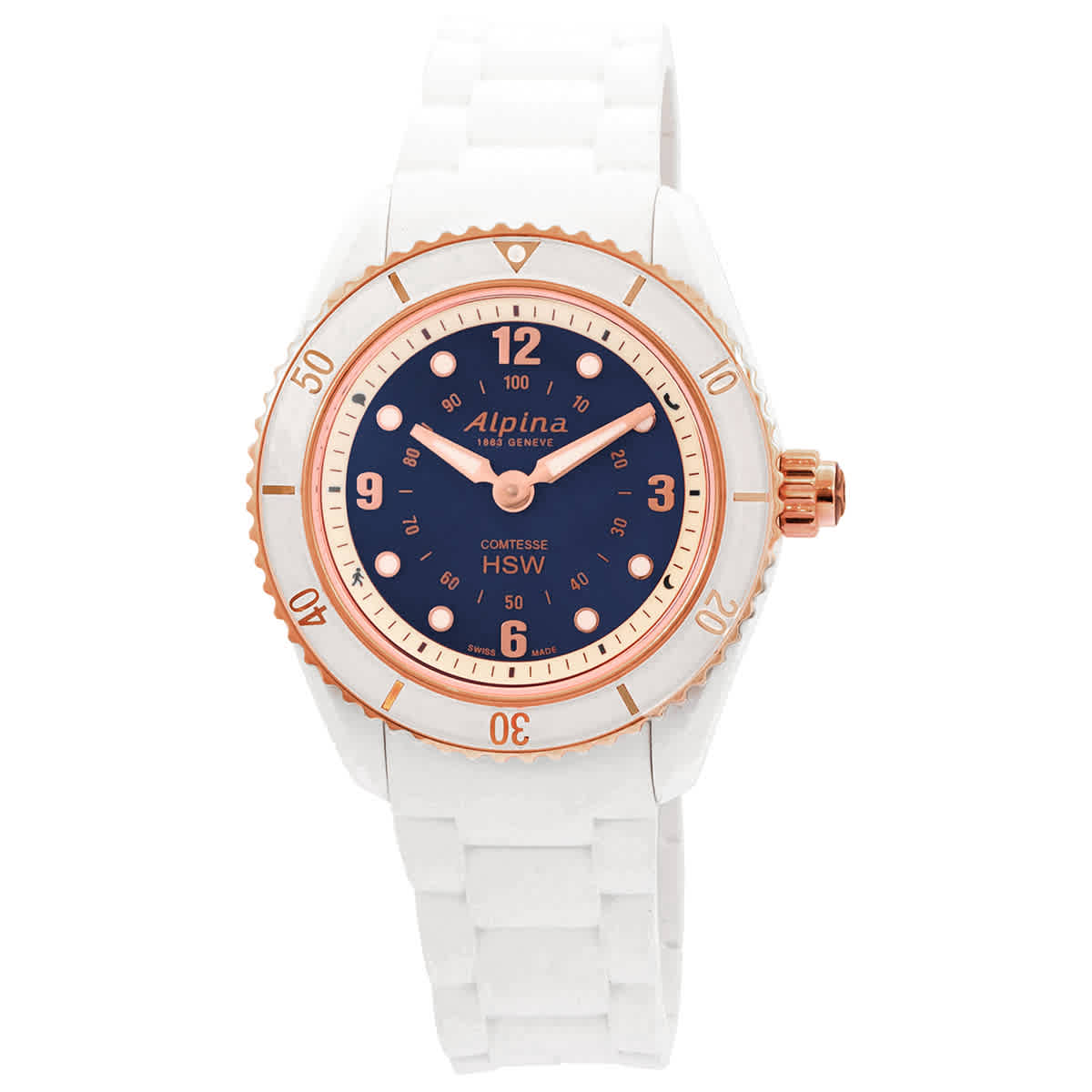 Alpina Alarm Quartz Blue Dial Ladies Smart Watch AL-281WN3V4 249$