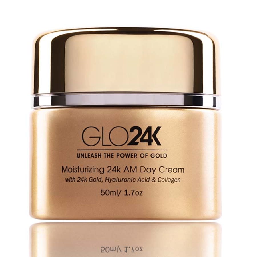 GLO24K Moisturizing 24K AM Day Cream - with 24K Gold, Hyaluronic Acid & Collagen 1.7 oz Skin Care 680196962483