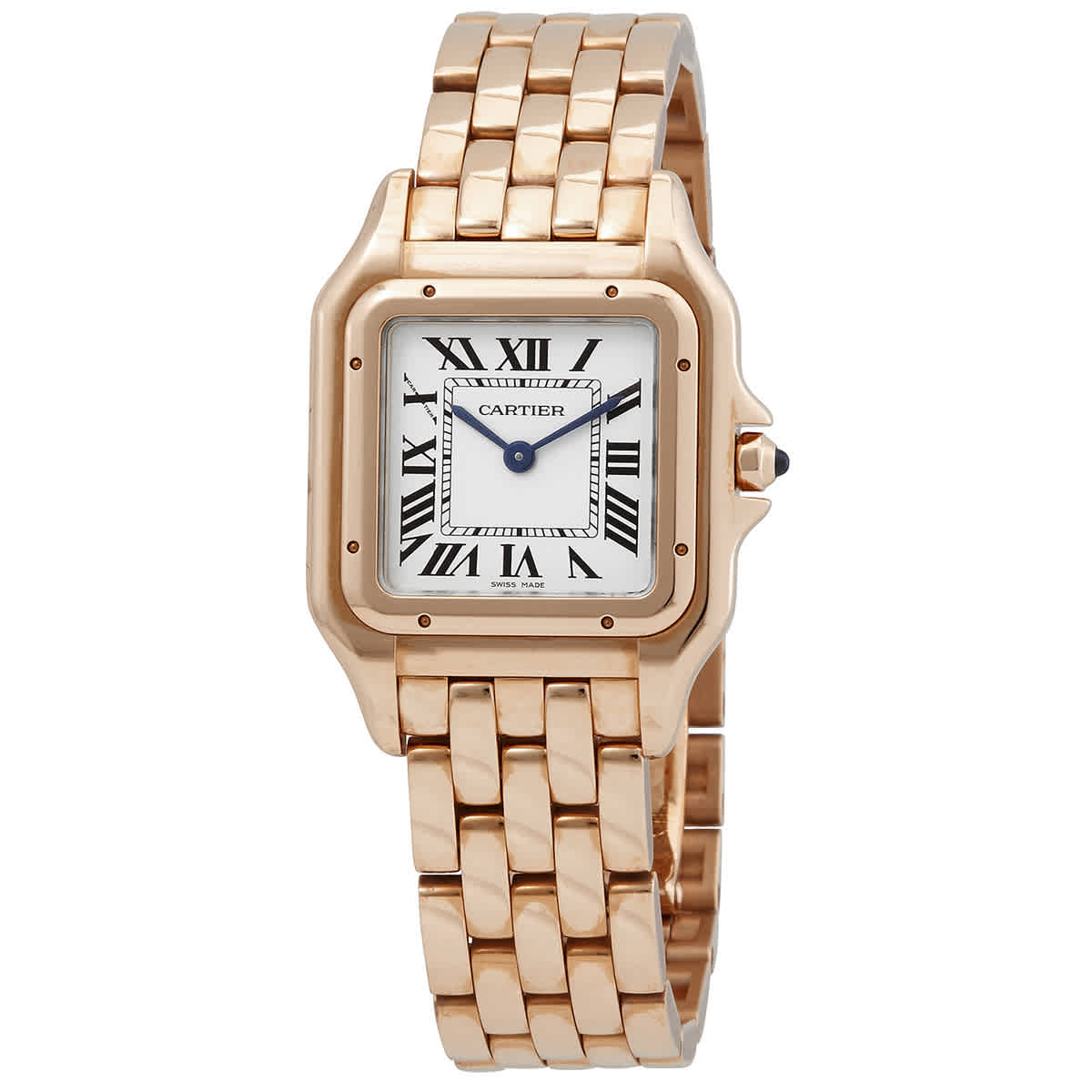 cartier silver gold watch