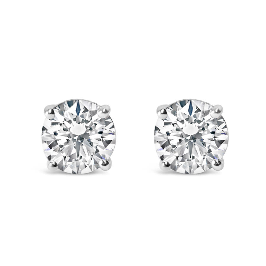 Haus of Brilliance IGI Certified 14K White Gold 10 Cttw Brilliant Round-Cut Solitaire Diamond Push Back Stud Earrings 1264$