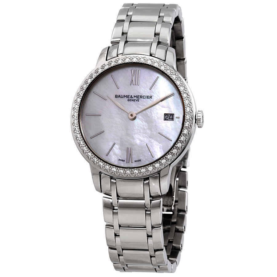 Baume et Mercier Classima Quartz White Mother of Pearl Dial Ladies Watch 10478