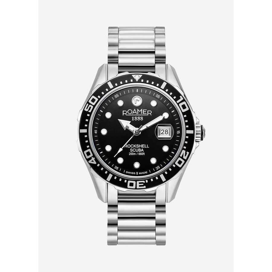Roamer Rockshell Mark Iii Scuba Black Dial Mens Watch 220858 41 85 50
