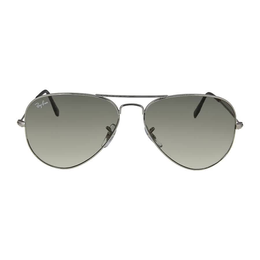 Ray-Ban Unisex Sunglass Aviator Gradient -  Frame color: Silver, Lens color: Grey Gradient