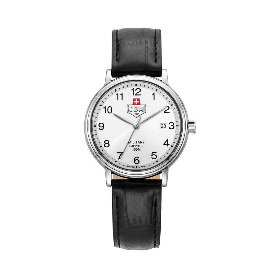 JDM Military Oscar White Dial Mens Watch JDM-WG026-02