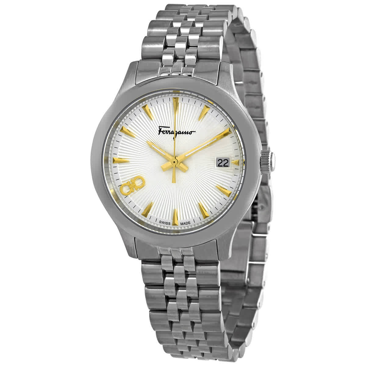 Ferragamo Duo Quartz White Silver Dial Ladies Watch SFCU00119 306$