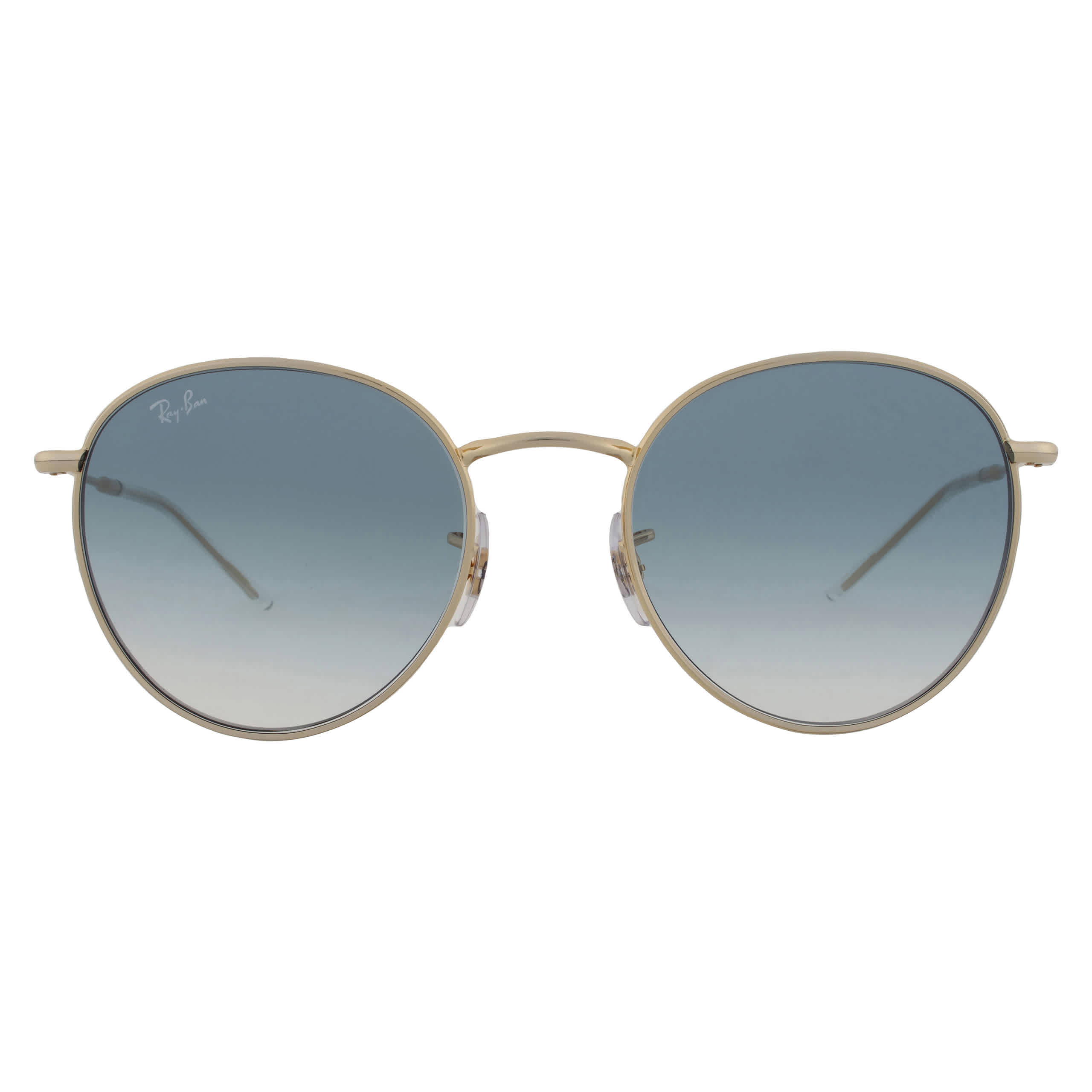 Ray-Ban Unisex Sunglass Round Reverse -  Frame color: Arista Gold, Lens color: Clear Gradient Blue