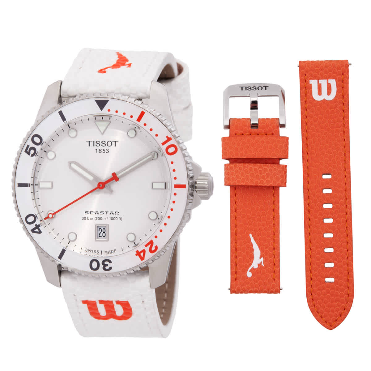 Tissot Seastar 1000 Wilson WNBA Quartz White Dial Unisex  display picture 1