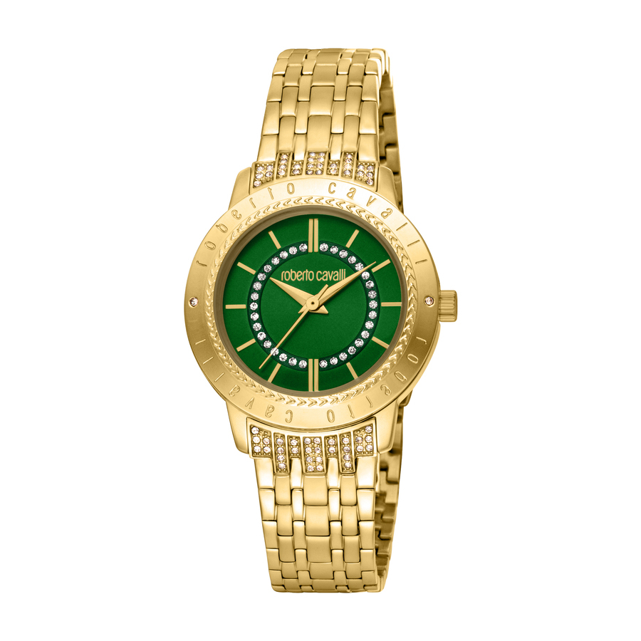 Roberto Cavalli Fashion Watch Quartz Green Dial Ladies Watch RC5L030M0065 275$