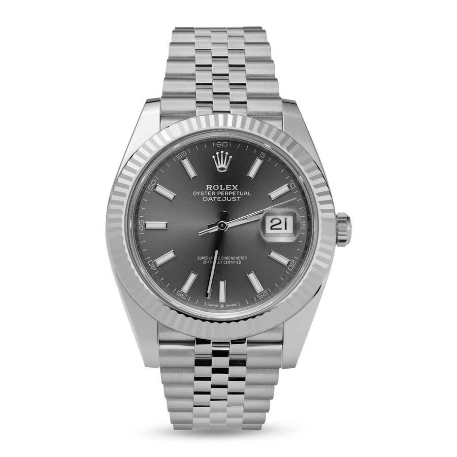 Preowned Rolex Datejust Automatic Chronometer Grey Dial Mens Watch 126333 GYSJ