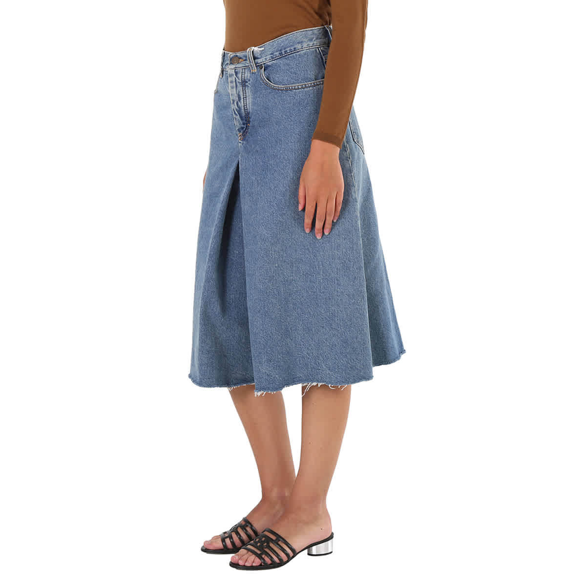 Maison Margiela Ladies High-waisted Denim Culottes