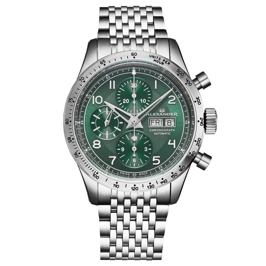 Alexander Alexander 2 Chronograph Automatic Green Dial Mens Watch A450-03
