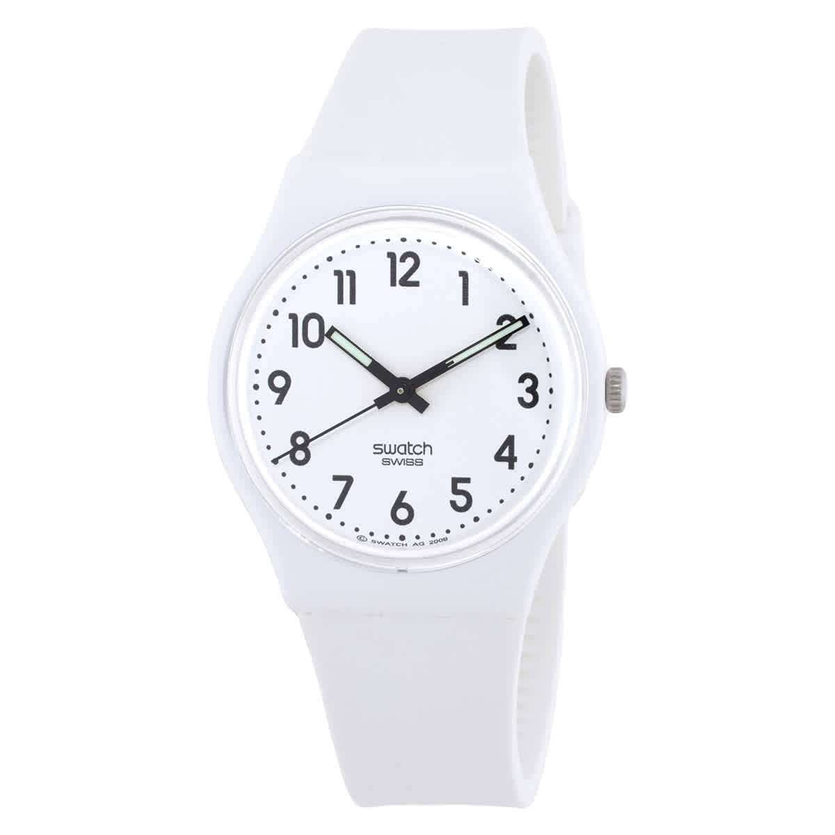 Swatch Just White Soft Quartz White Dial Unisex Watch SO28W107-S14 52$