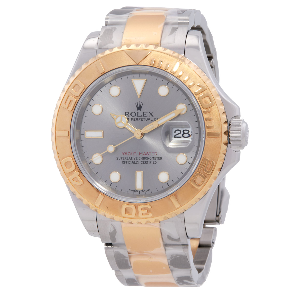 Preowned Rolex Yachtmaster Grey Dial TwoTone Watch 16623GYSO Preowned Rolex Yachtmaster Grey Dial TwoTone Watch 16623GYSO