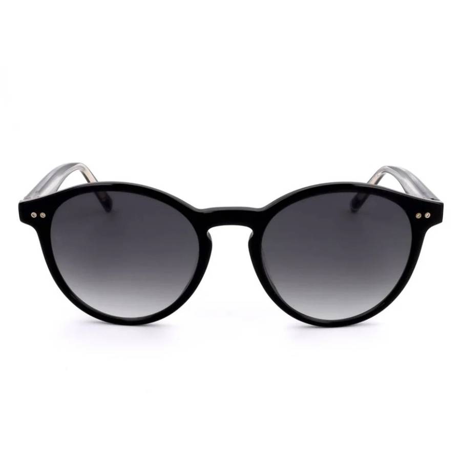 Tommy Hilfiger TH2159S Round-Frame Gradient Lens Sunglasses — Black
