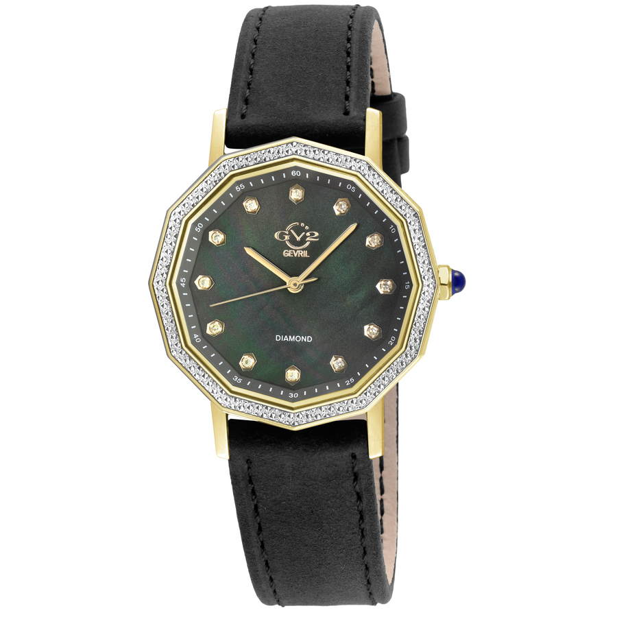 GV2 by Gevril Spello Ii Diamond Mother of Pearl Dial Ladies Watch 14515