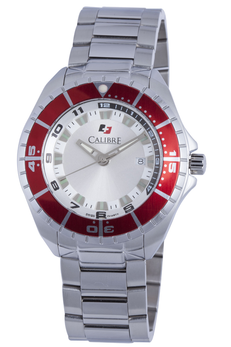 Calibre Sea Knight White Dial Stainless Steel Mens Watch SC-5S2-04-001-4