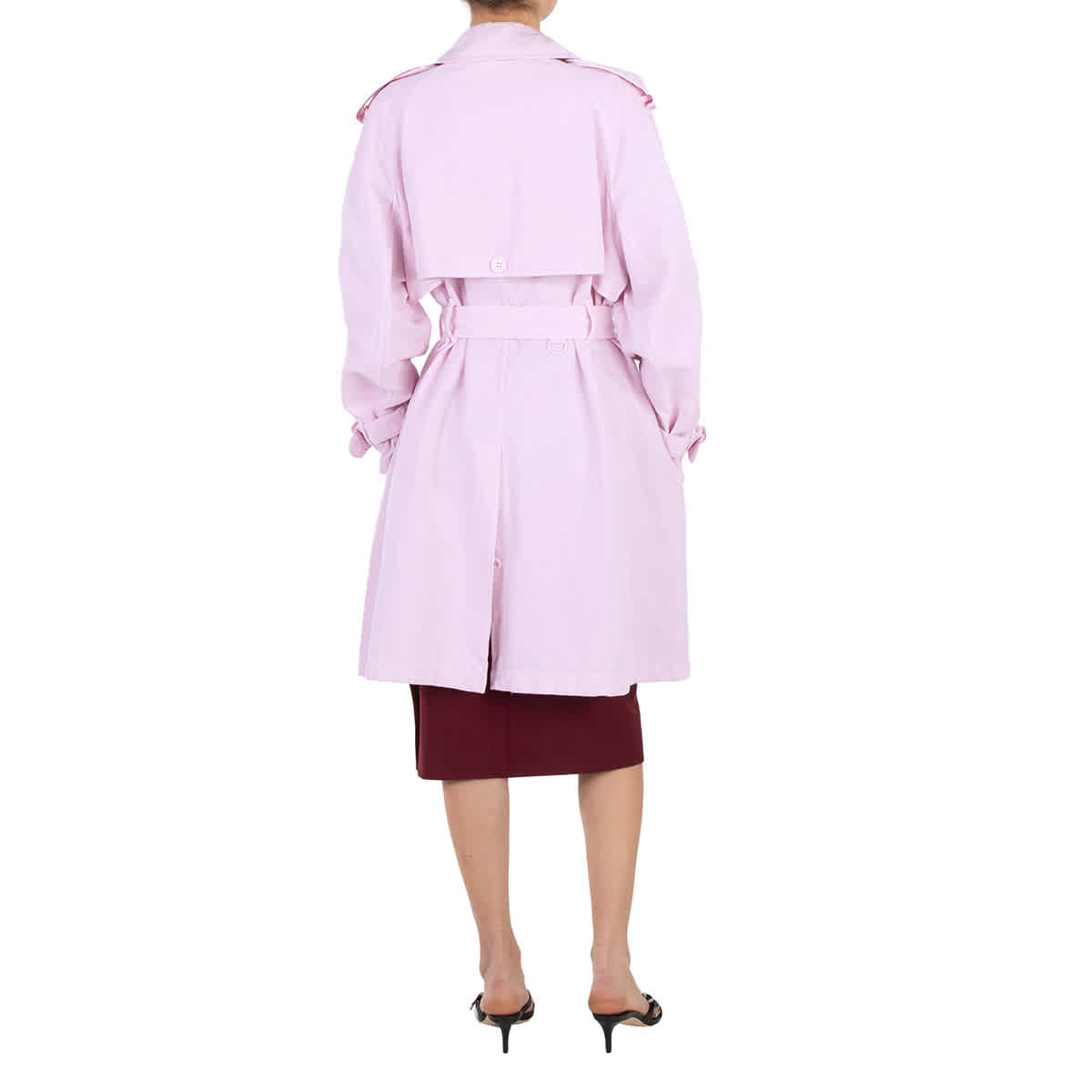 Ladies pink trench coat cheap