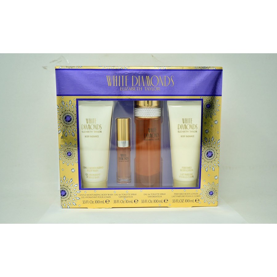 Elizabeth Taylor Ladies White Diamonds Gift Set Fragrances 719346264716 34$
