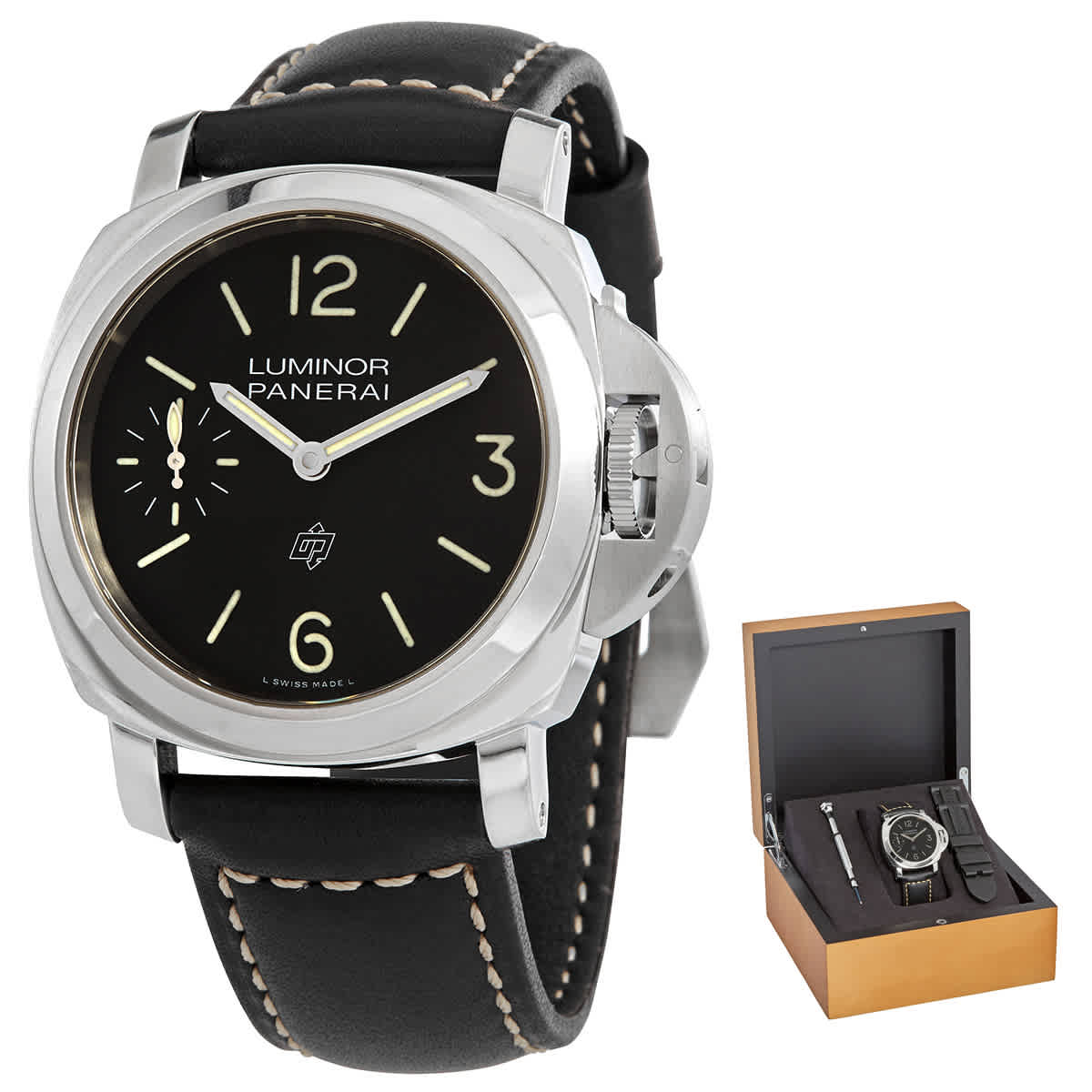 Panerai Luminor Logo Hand Wind Black Dial Mens Watch PAM01084 5250$