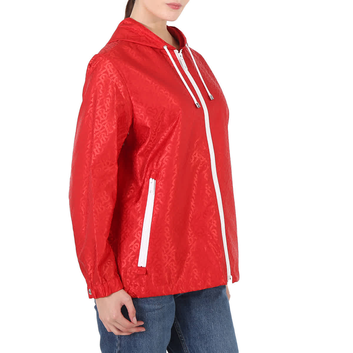 Burberry Ladies Bright Red Everton Pattern Jacket