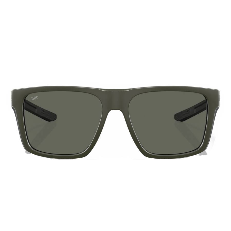 Costa Del Mar Lido Polarized Grey Glass Square Mens Sunglasses 6S9104 910415 57
