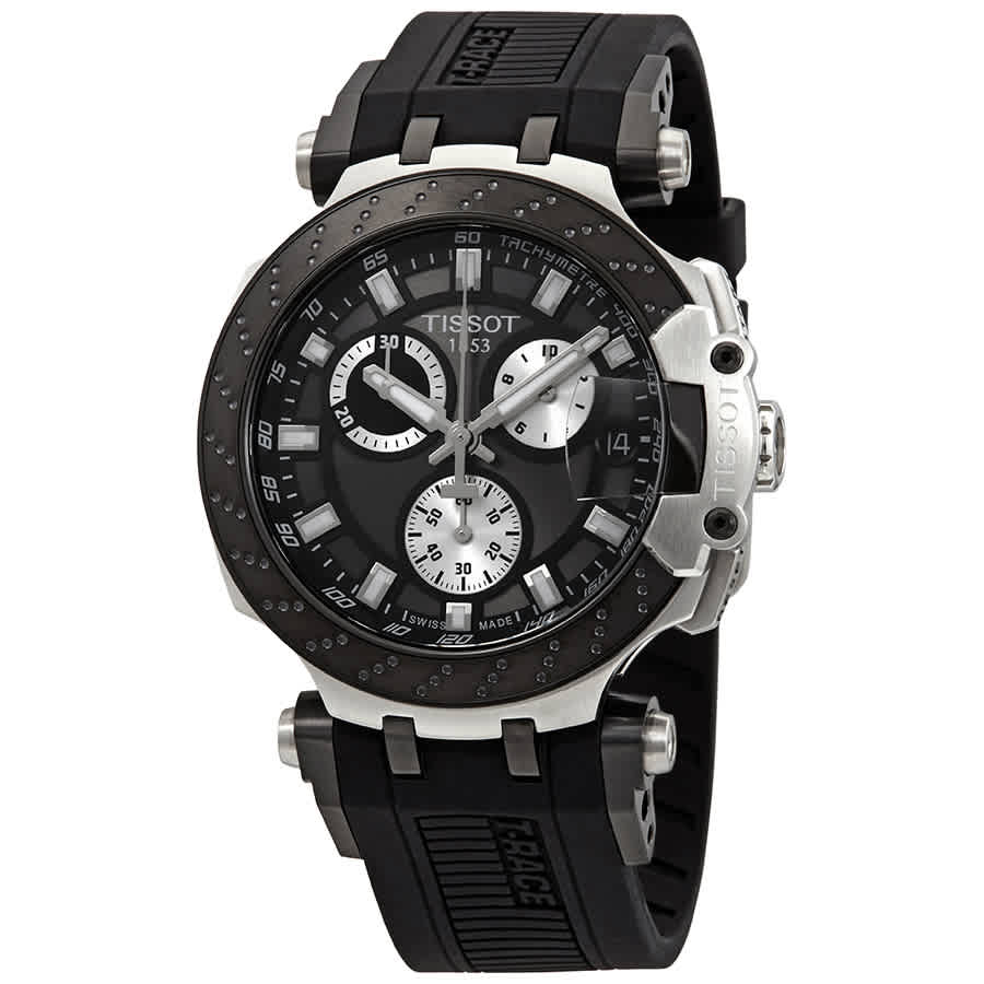 Tissot T Race Chronograph Quartz Black Dial Men S Watch T115 417 27 061 00 Ebay