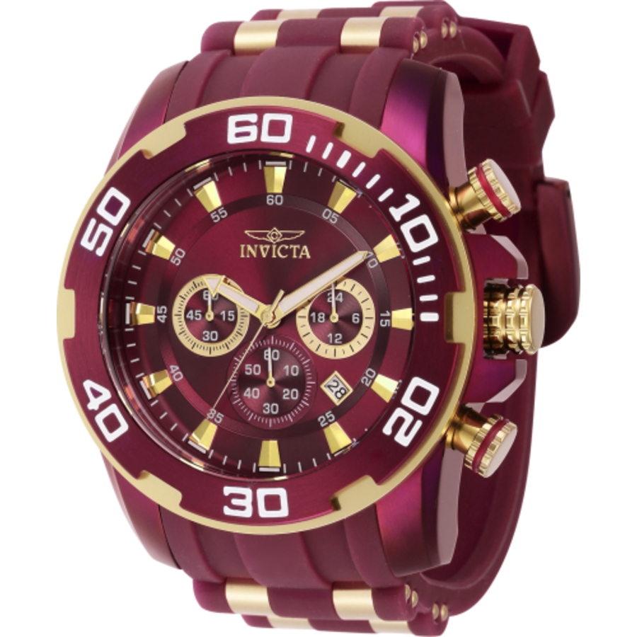 Invicta Pro Diver SCUBA Chronograph GMT Кварцевые мужские часы с красным циферблатом 40716