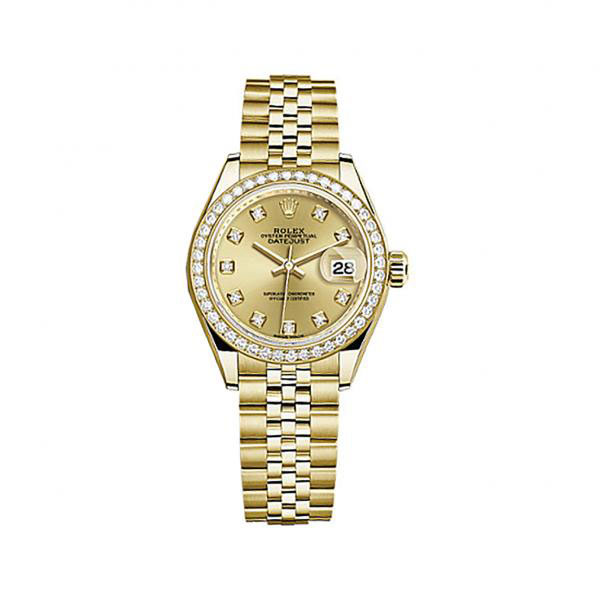 Rolex LadyDatejust Champagne Diamond Dial Automatic Jubilee Watch 279138CDJ