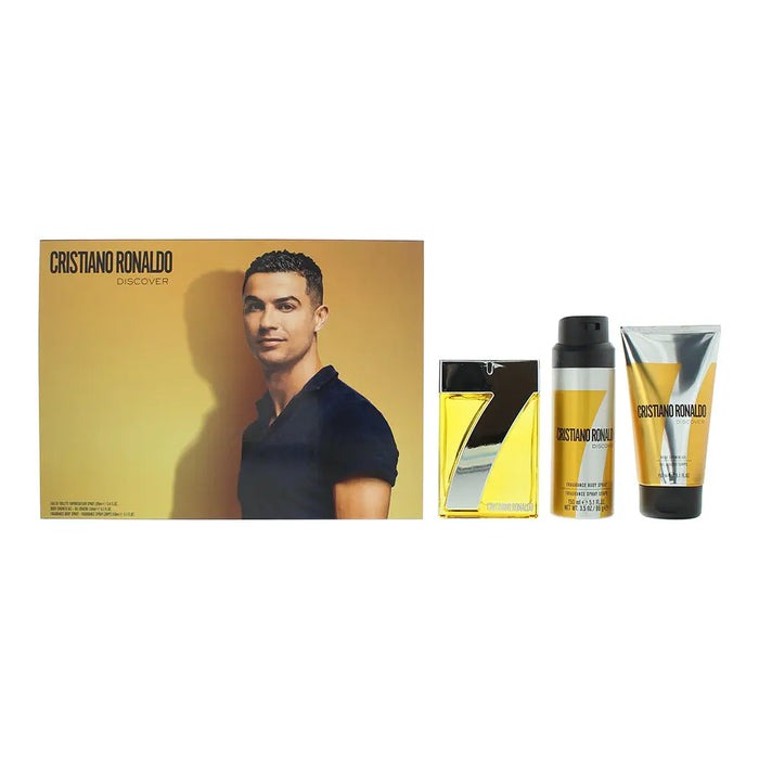 Cristiano Ronaldo Mens CR7 Discover Gift Set Fragrances 5060524511562