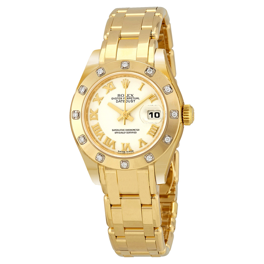 Preowned Rolex LadyDatejust Diamond White Dial Ladies Watch 80318PM