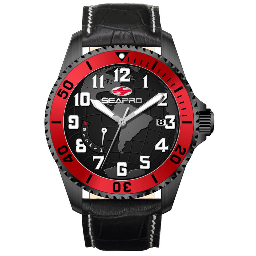 Seapro Voyager Black Dial Mens Watch SP2745