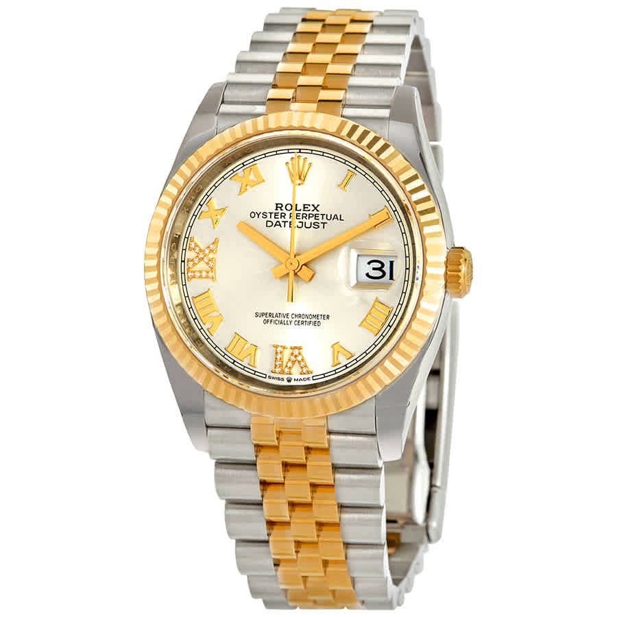Rolex Datejust 36 Silver Diamond Dial Mens Stainless Steel and 18kt Yellow Gold Rolex Jubilee Watch 126233SRDJ Rolex Datejust 36 Silver Diamond Dial Mens Stainless Steel and 18kt Yellow Gold Rolex Jubilee Watch 126233SRDJ