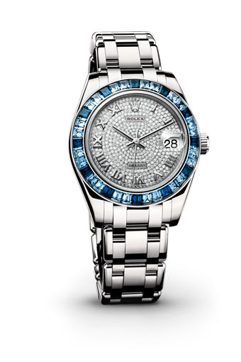 Rolex LadyDatejust Pearlmaster Diamond Pave Dial 18K White Gold Automatic Ladies Watch 81349CRRPM