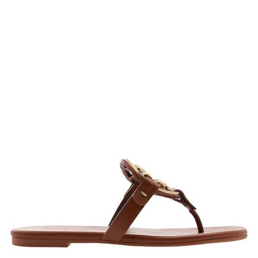 Tory Burch Miller Soft Metal Logo Sandals | eBay