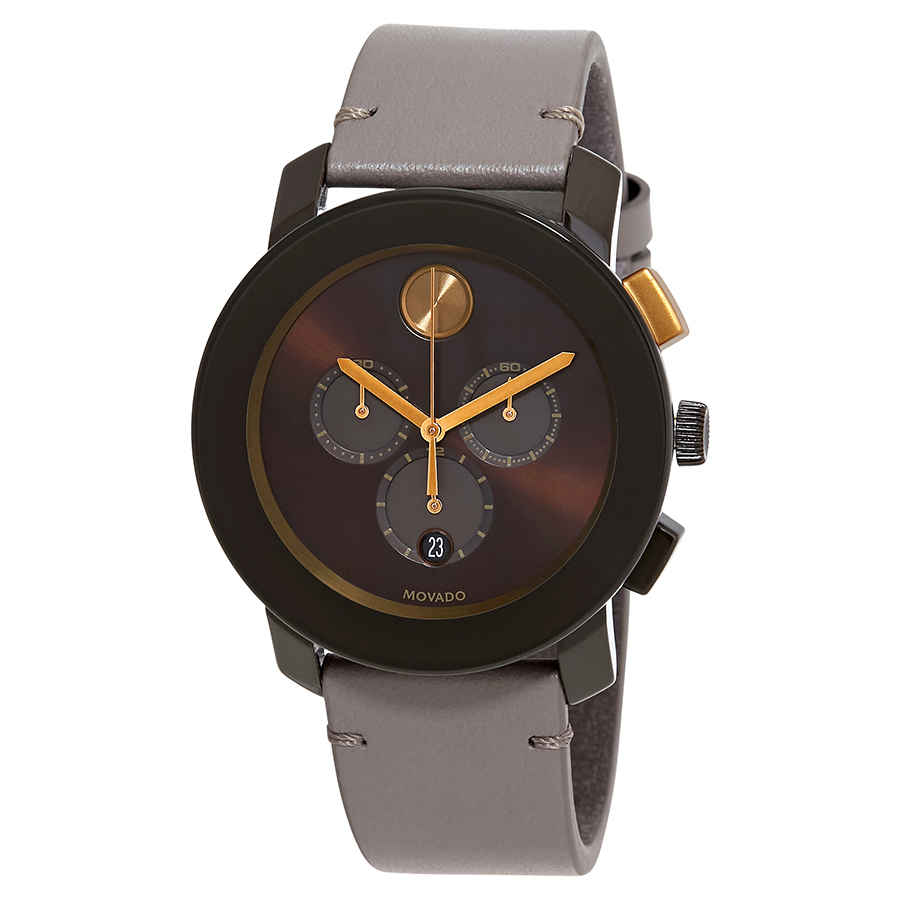 Movado Bold Brown Sunray Dial Men S Chronograph Watch 3600445