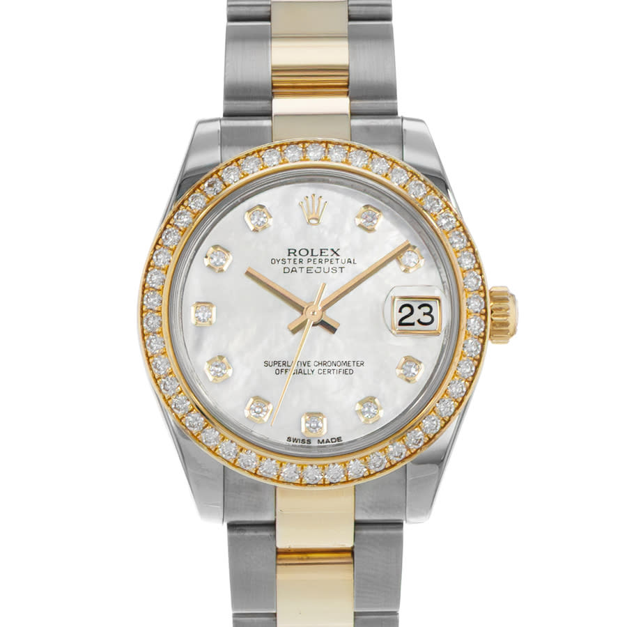Preowned Rolex Datejust 31 Automatic Chronometer Diamond Ladies Watch 178383 MDO
