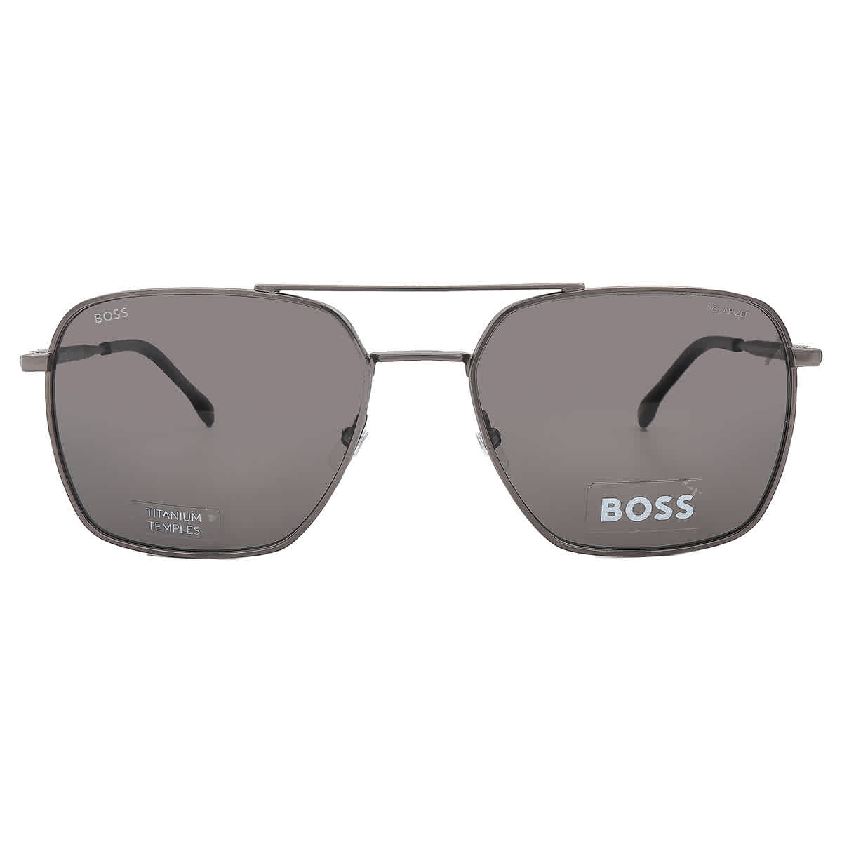 Hugo Boss Polarized Grey Navigator Mens Sunglasses BOSS 1414/S 0R80/M9 57