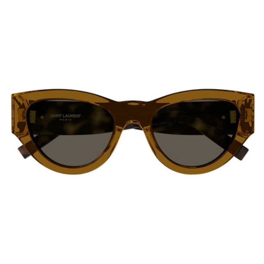 Saint Laurent Monogram Brown Cat Eye Ladies Sunglasses SL M94/F 008 53