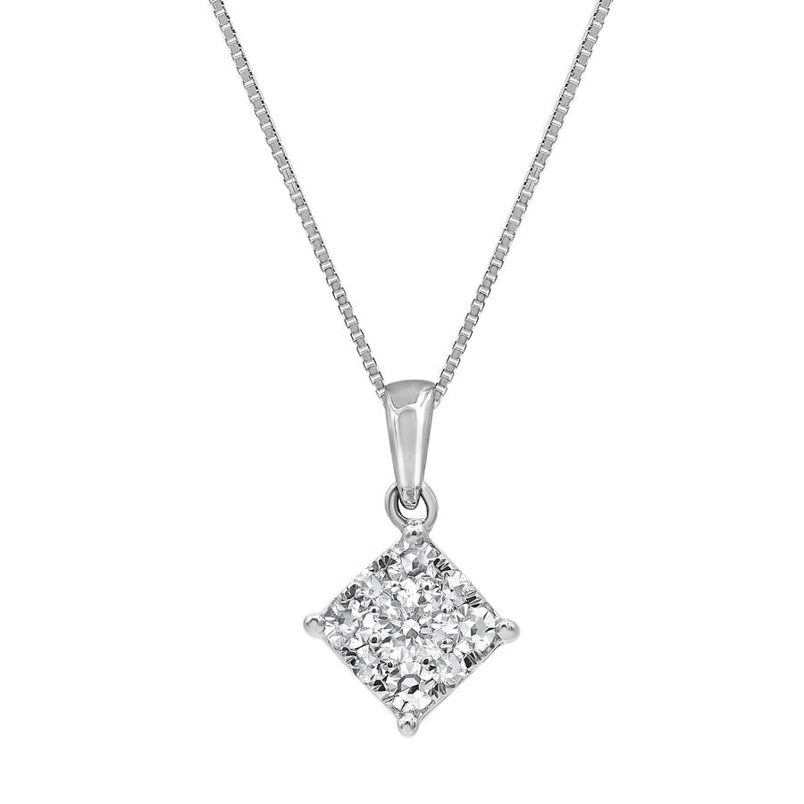 Diamond Muse 0.50 cttw 18KT White Gold Diamond Pendant Necklace for Women