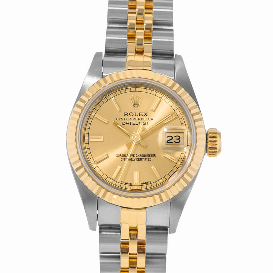 Preowned Rolex Datejust 26 Automatic Chronometer Champagne Dial Ladies Watch 69173 CSJ