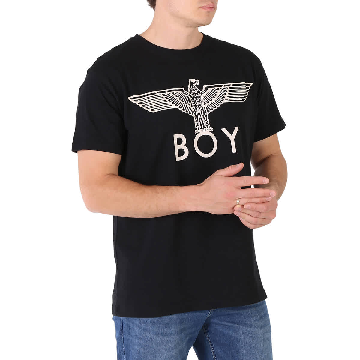 BOY LONDON ROUGH EAGLE RIPPED T-SHIRTS (B222N0190215)-